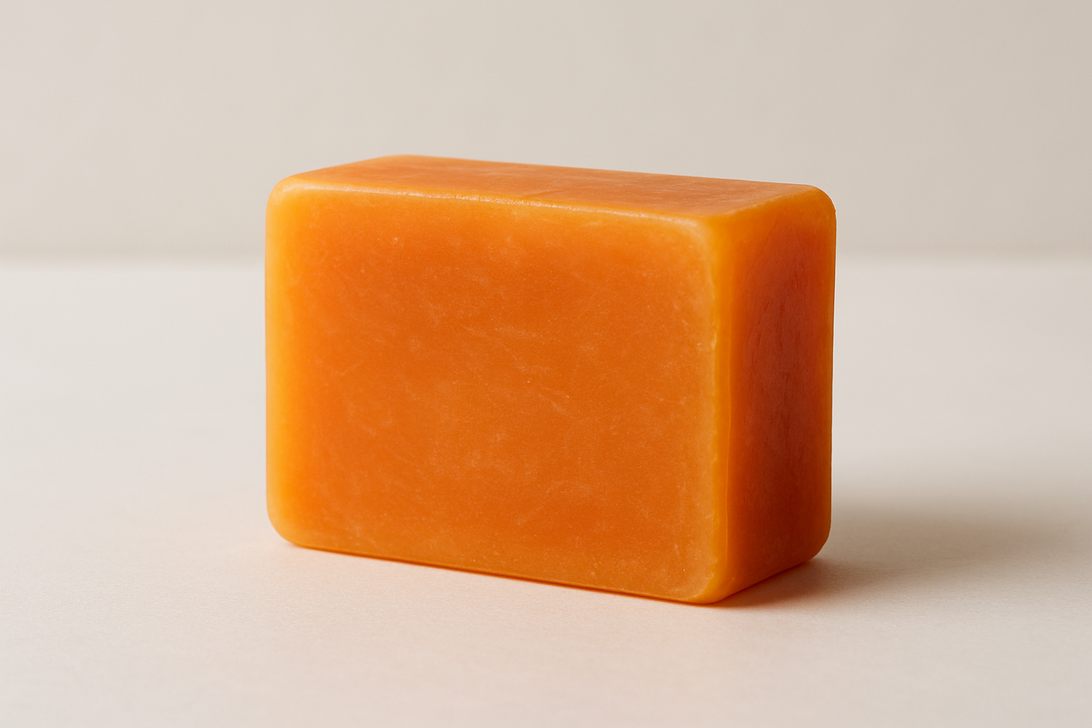 a single bar of  orange soap