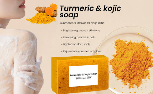 Turmeric Wash and Care two Piece Set - Cleansing Mousse, Facial Cleanser, Soap Facial Cleansing, for All Skin Types (a soap+a Turmeric Wash)